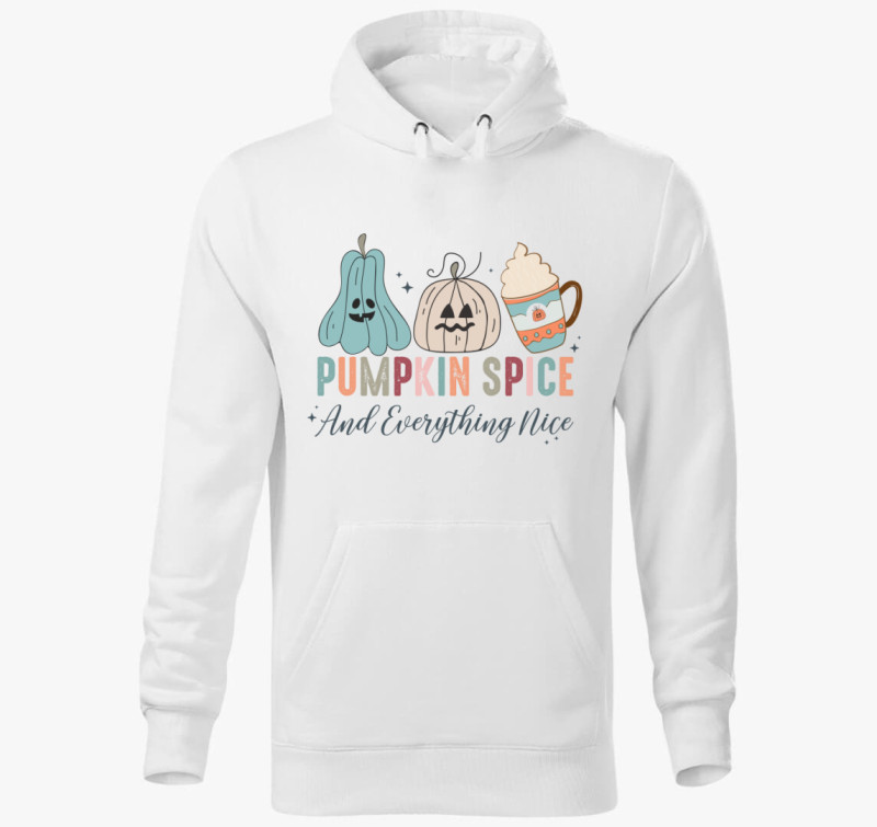 Pumpkin spice pasztell kapucnis pulóver — Fehér