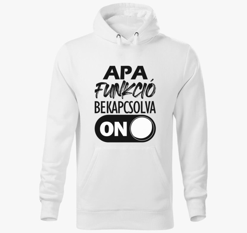 Apa funkció kapucnis pulóver — Fehér