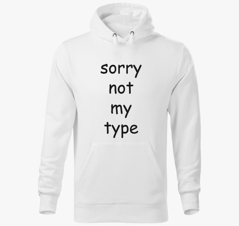 Comic sans type kapucnis pulóver — Fehér