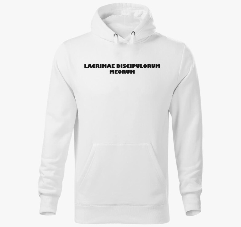 Lacrimae discipulorum meorum kapucnis pulóver — Fehér