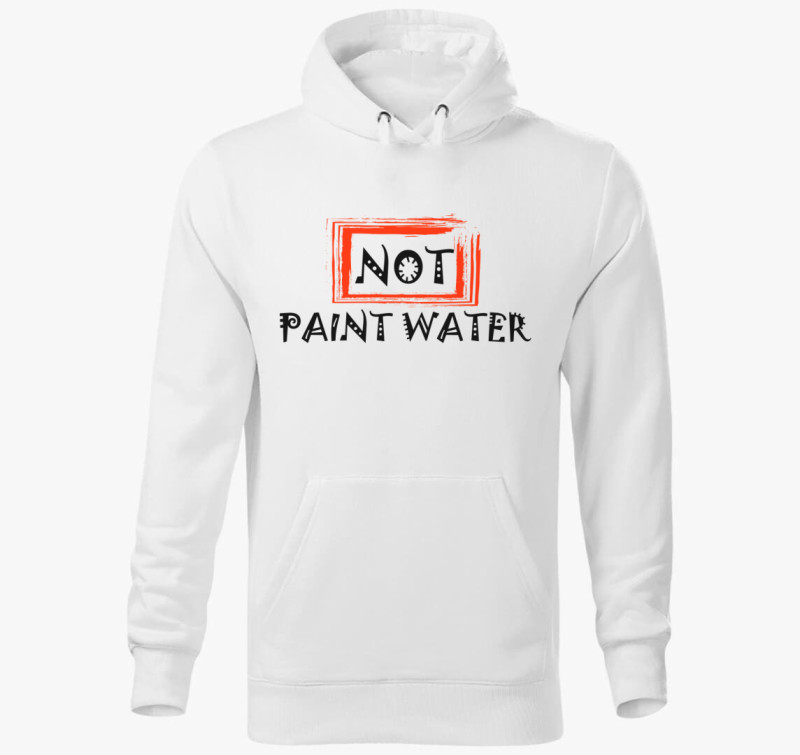 Not paint water kapucnis pulóver — Fehér