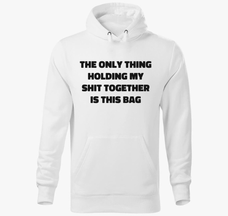 Shit bag kapucnis pulóver — Fehér
