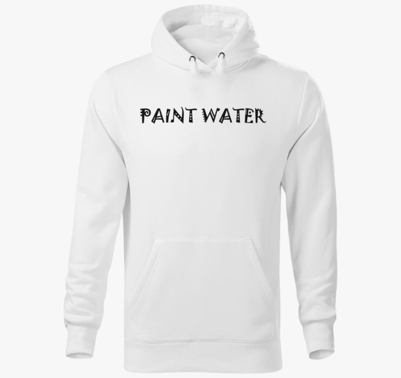 Paint water black kapucnis pulóver — Fehér