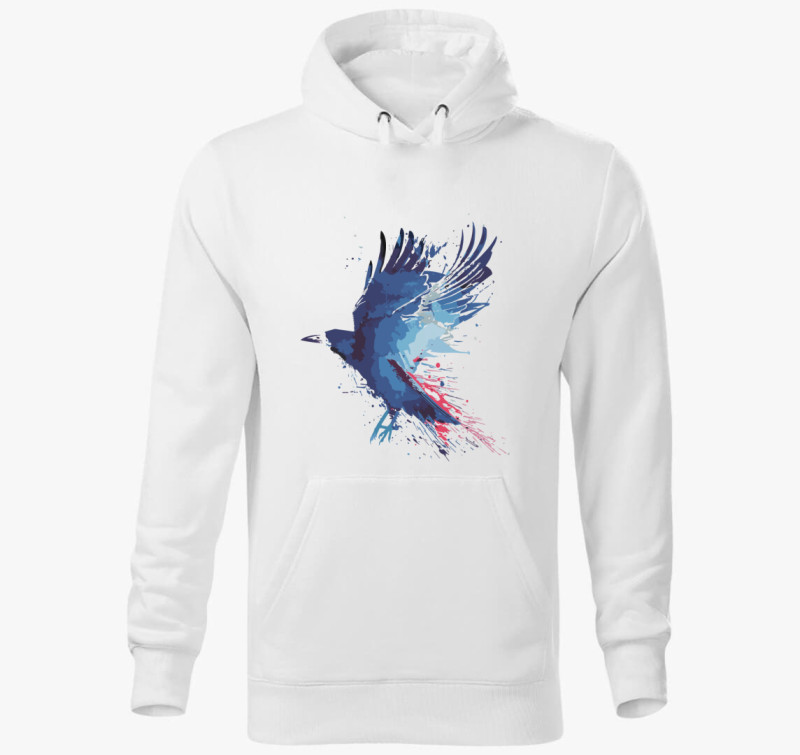 Splash crow kapucnis pulóver — Fehér