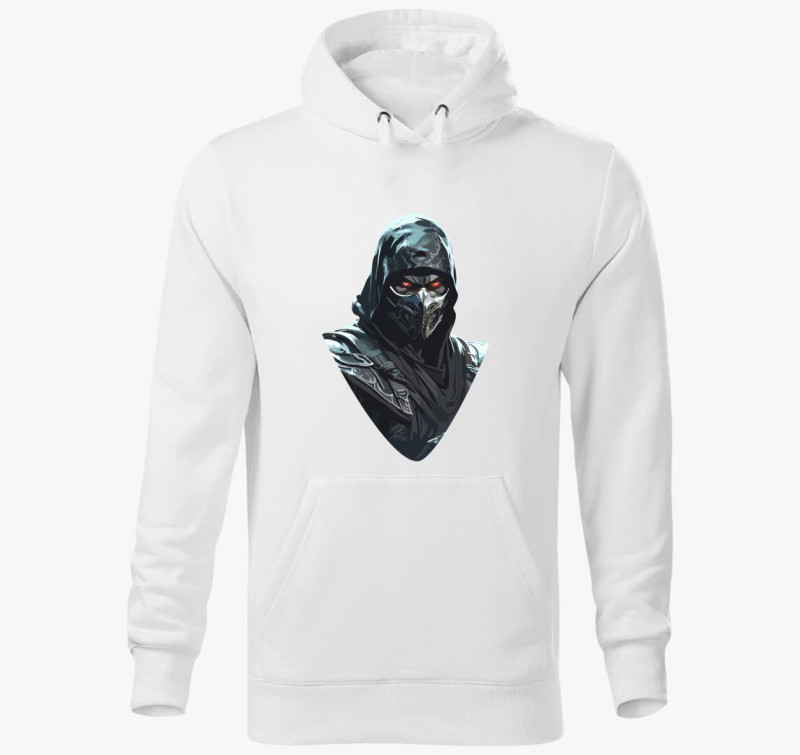 Mortal Kombat Noob Saibot avatar kapucnis pulóver — Fehér