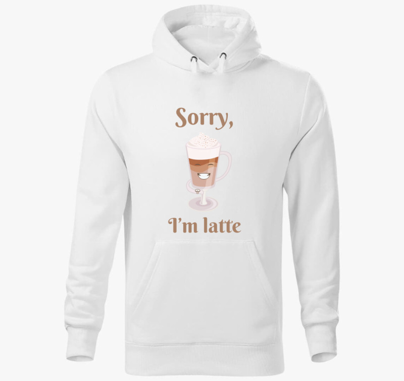 I'm latte kapucnis pulóver — Fehér