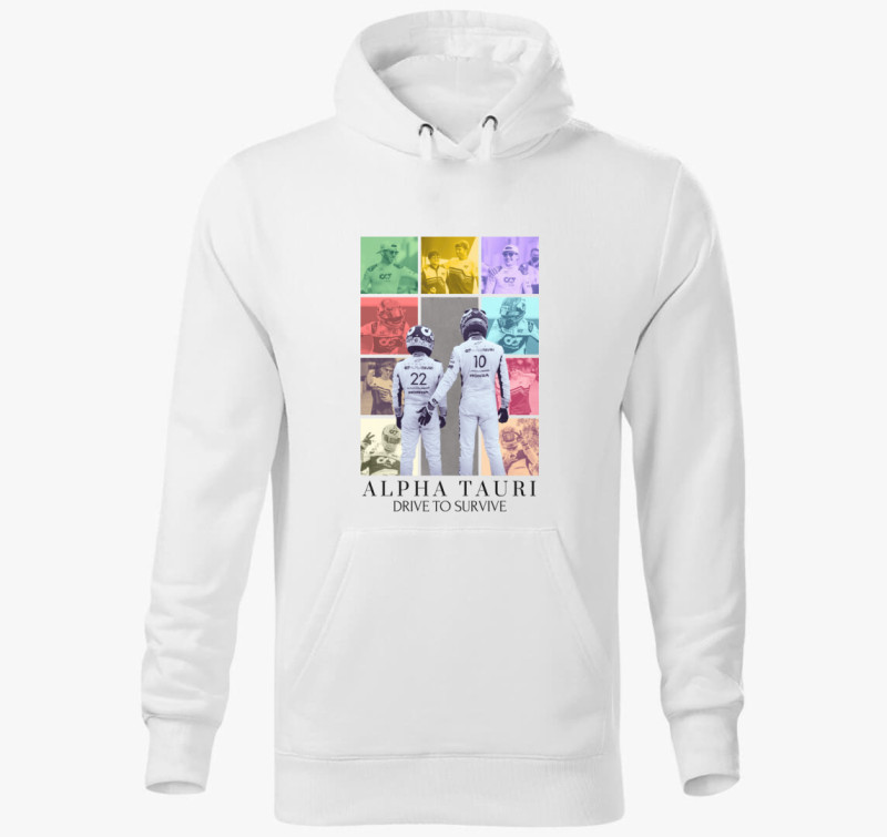 Alpha Tauri F1 kapucnis pulóver — Fehér