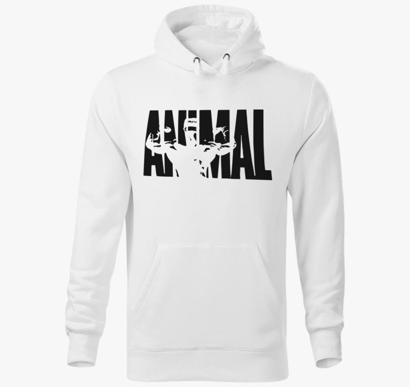 Animal kapucnis pulóver — Fehér
