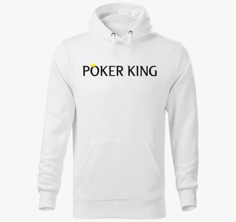 Poker king kapucnis pulóver — Fehér