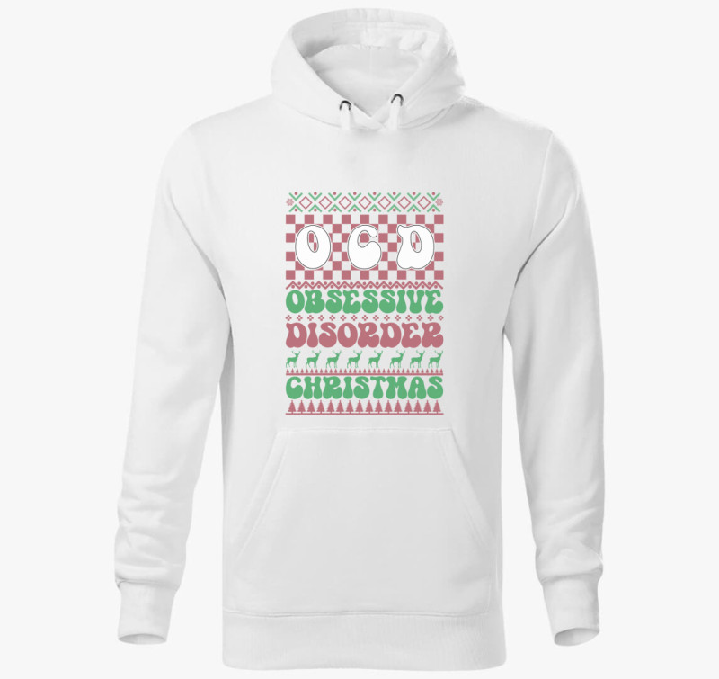 OCD xmas kapucnis pulóver — Fehér