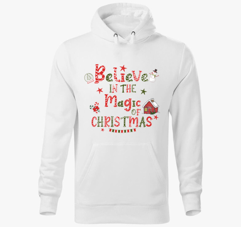 Xmas magic kapucnis pulóver — Fehér