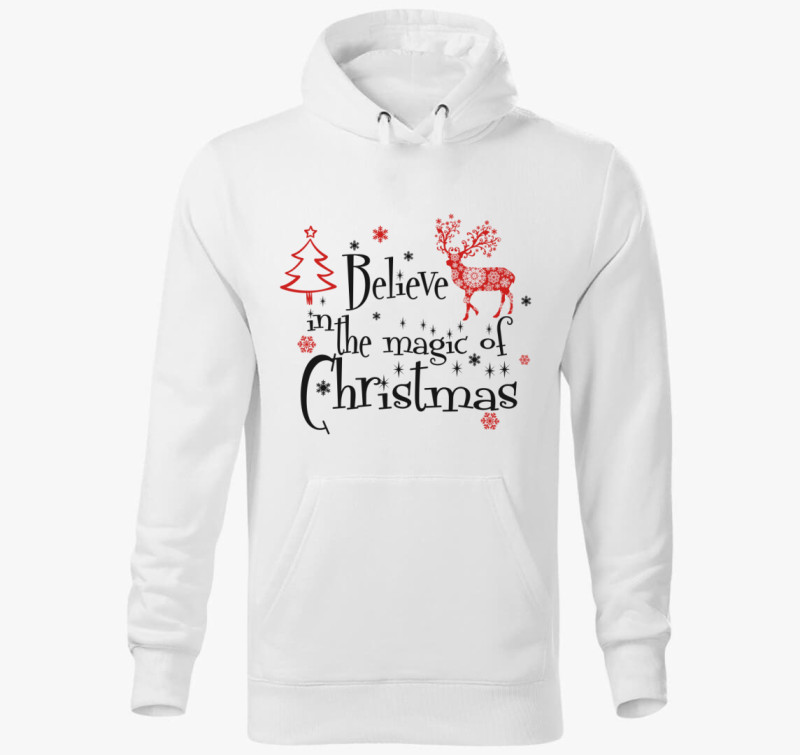 Xmas believe kapucnis pulóver — Fehér