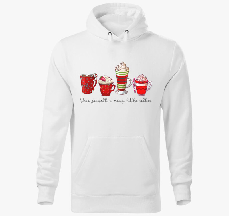 Merry coffee kapucnis pulóver — Fehér