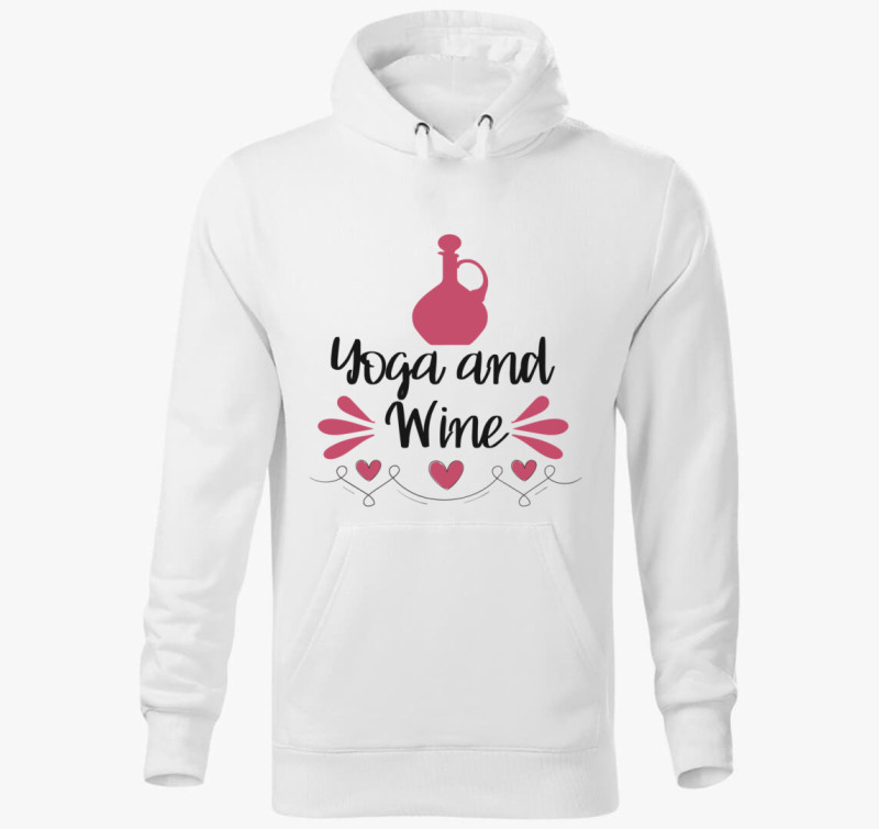 Yoga wine kapucnis pulóver — Fehér