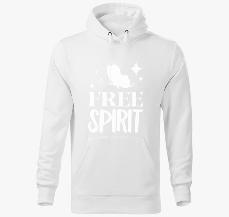 Free spirit kapucnis pulóver — Fehér
