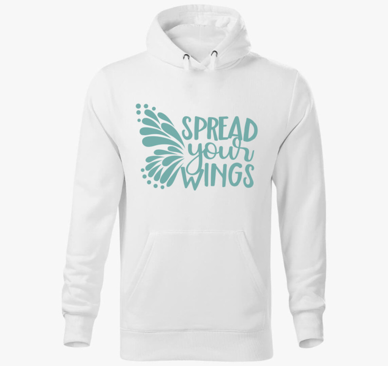Spread wings türkiz kapucnis pulóver — Fehér