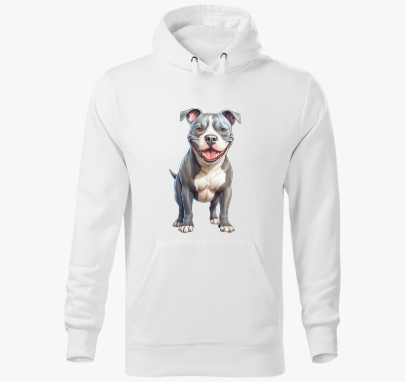 American Pitbull kapucnis pulóver — Fehér