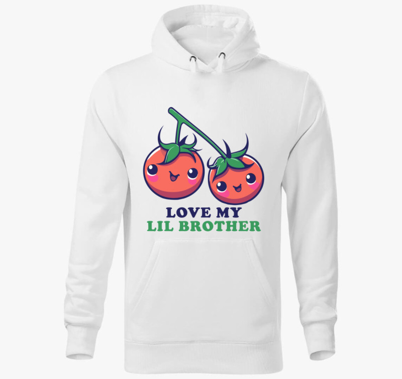 Tomato lil brother kapucnis pulóver — Fehér