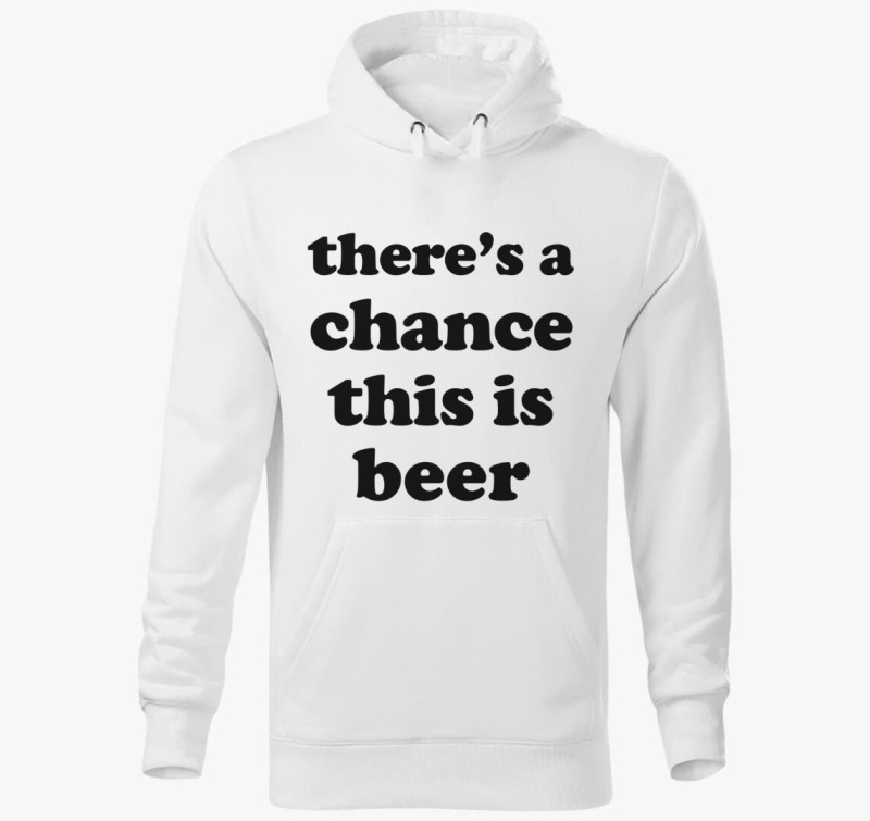 Beer chance kapucnis pulóver — Fehér