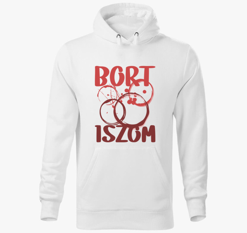 Bort iszom kapucnis pulóver — Fehér
