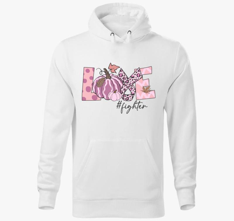 Cancer fighter kapucnis pulóver — Fehér