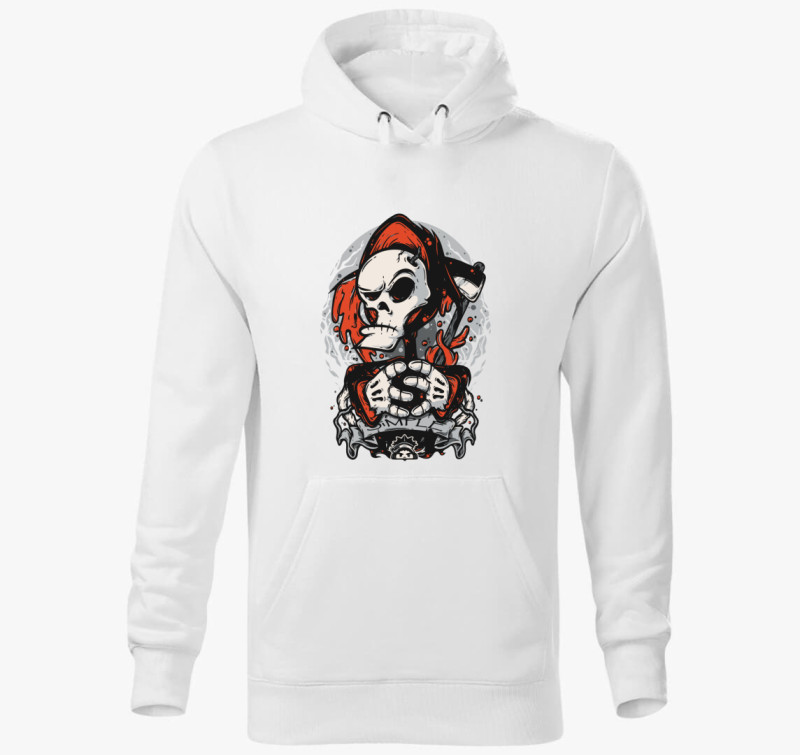 Billy és Mandy kalandjai a Kaszással kapucnis pulóver — Fehér