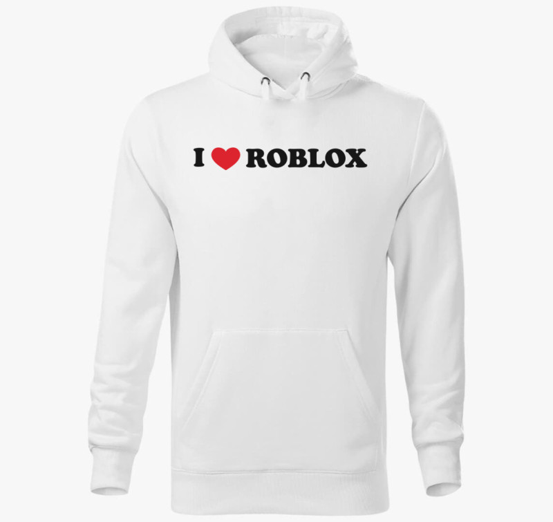 I love Roblox kapucnis pulóver — Fehér