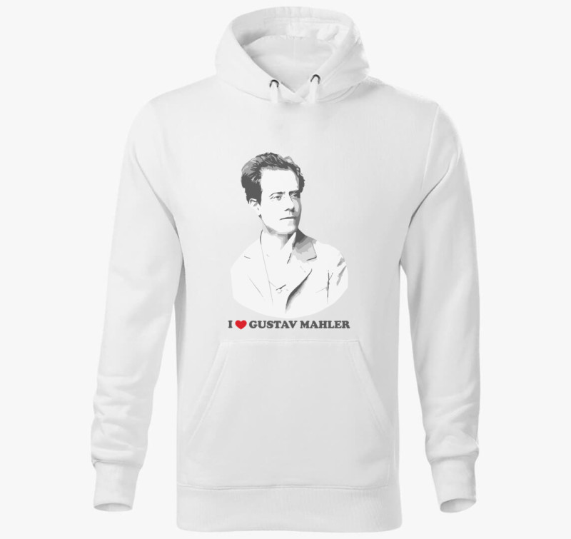 Mahler love portrait kapucnis pulóver — Fehér