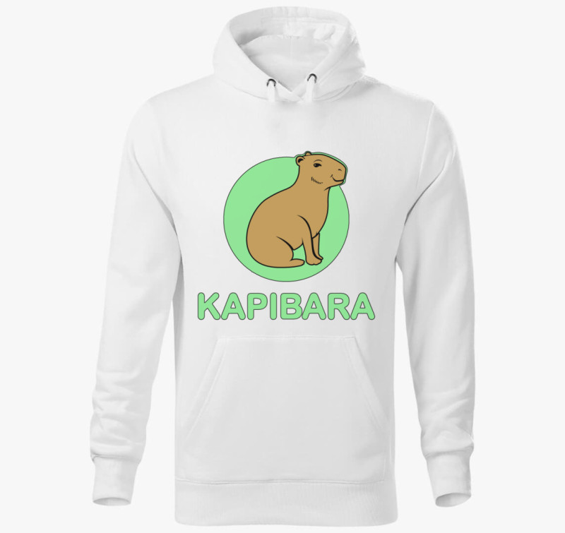 Kapibara kapucnis pulóver — Fehér