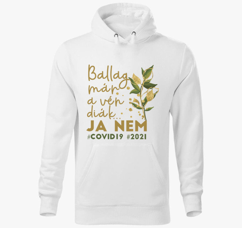 Ballagós kapucnis pulóver 2.0 — Fehér