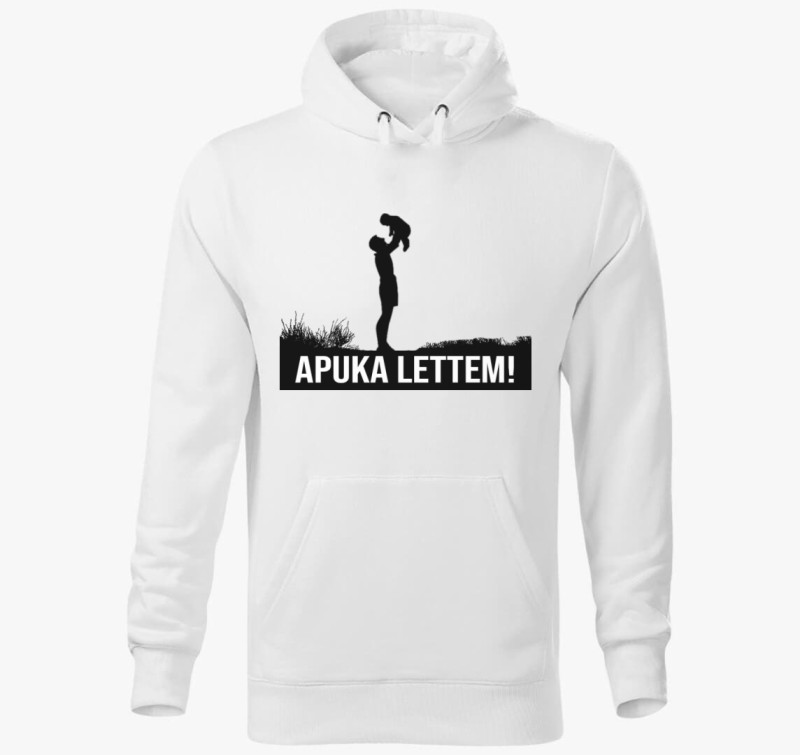 Apuka lettem kapucnis pulóver — Fehér