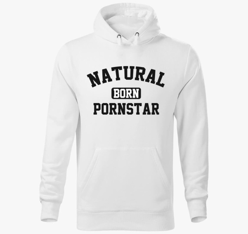 Natural pornstar kapucnis pulóver — Fehér