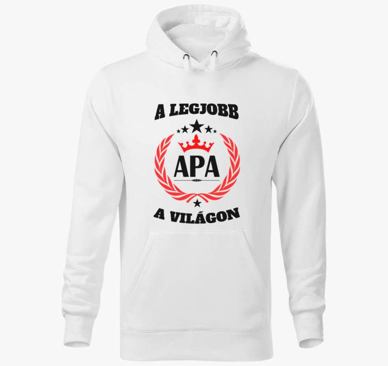Legjobb apa kapucnis pulóver — Fehér