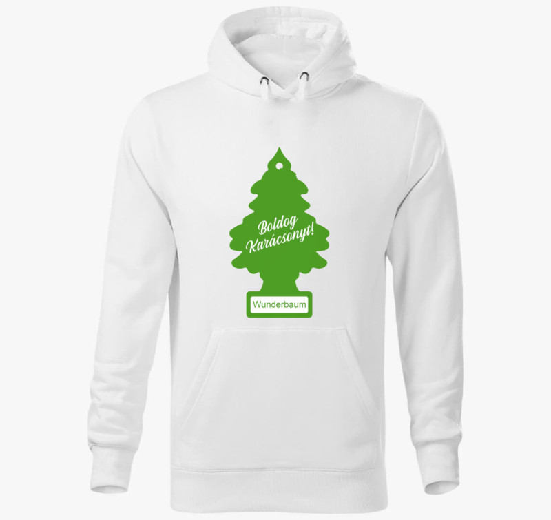 Wunderbaum karácsonyfa kapucnis pulóver — Fehér