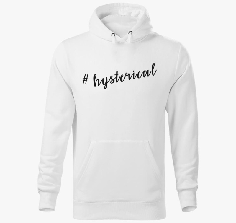 #Hysterical kapucnis pulóver — Fehér