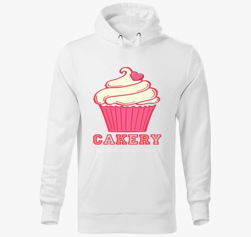 Cakery kapucnis pulóver — Fehér
