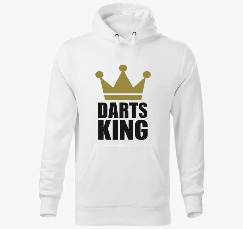 Darts King kapucnis pulóver — Fehér
