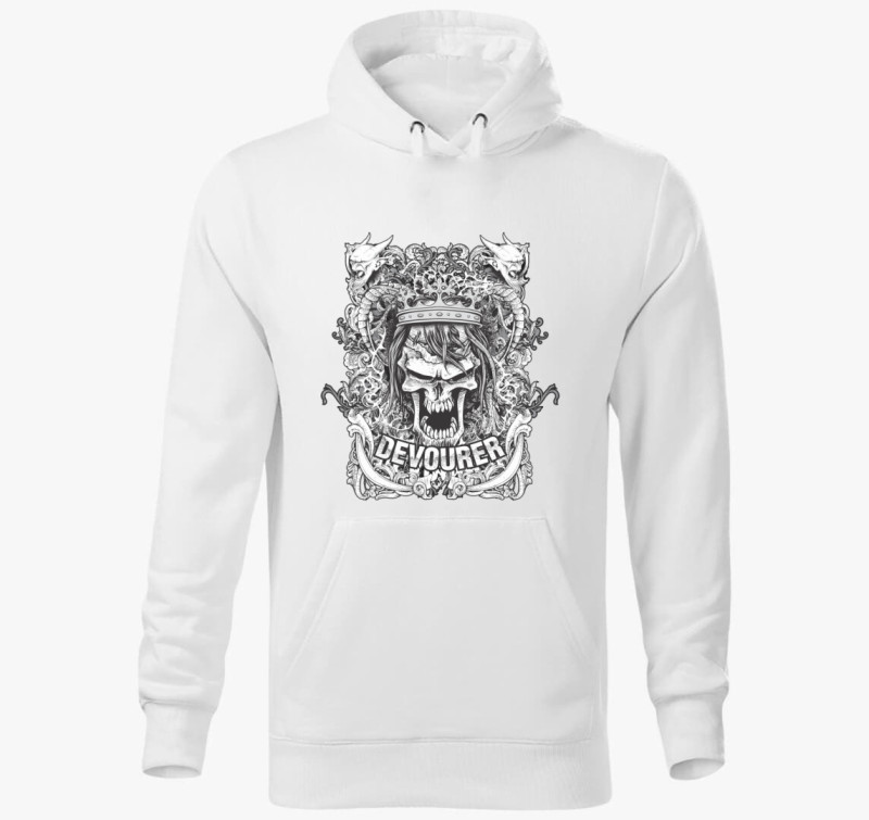 Devourer kapucnis pulóver — Fehér