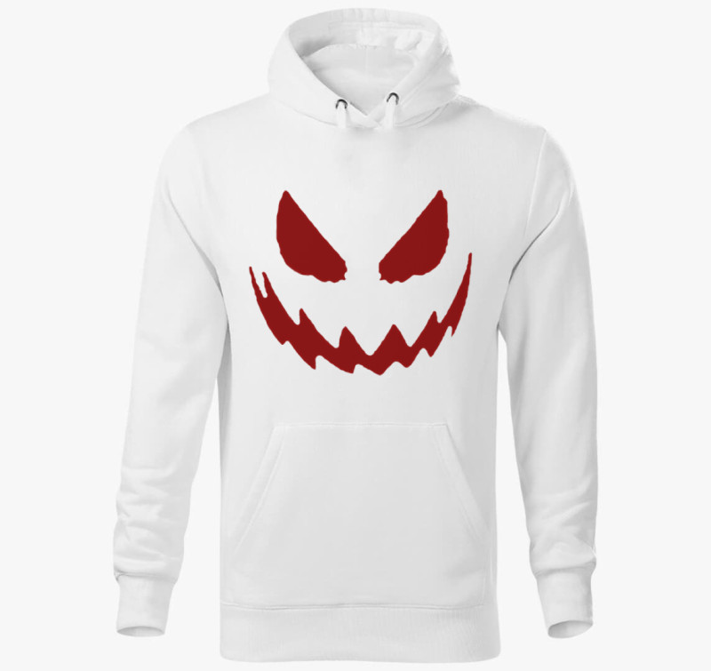 Halloween smile kapucnis pulóver — Fehér