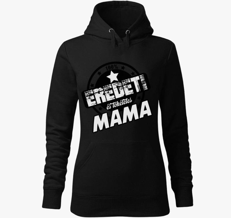 Mama tökéletes kapucnis pulóver — Fekete
