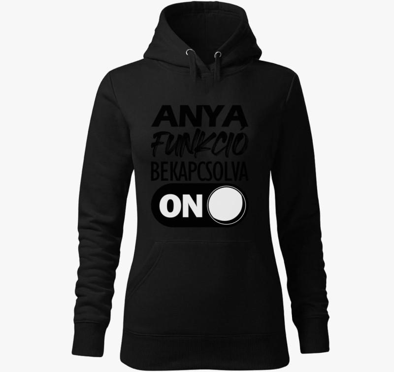 Anya funkció kapucnis pulóver — Fekete