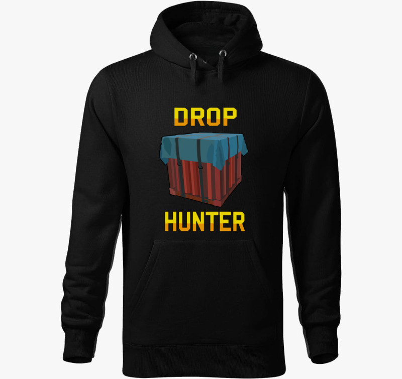 Drop hunter kapucnis pulóver — Fekete