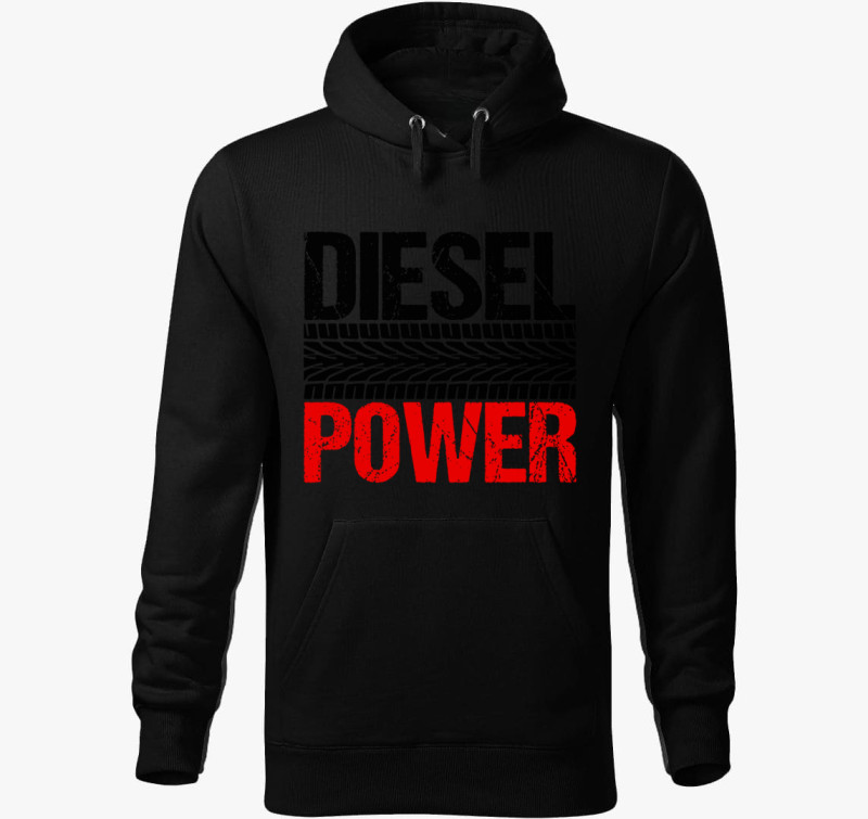 Diesel Power kapucnis pulóver — Fekete