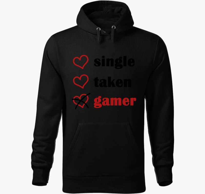 Single Taken Gamer kapucnis pulóver — Fekete