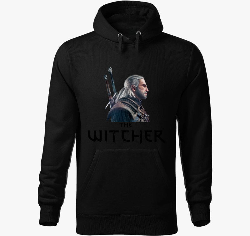 The Witcher gamer kapucnis pulóver — Fekete