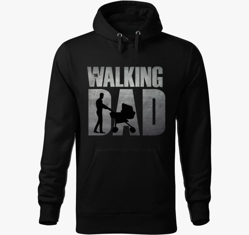 The Walking Dad kapucnis pulóver — Fekete