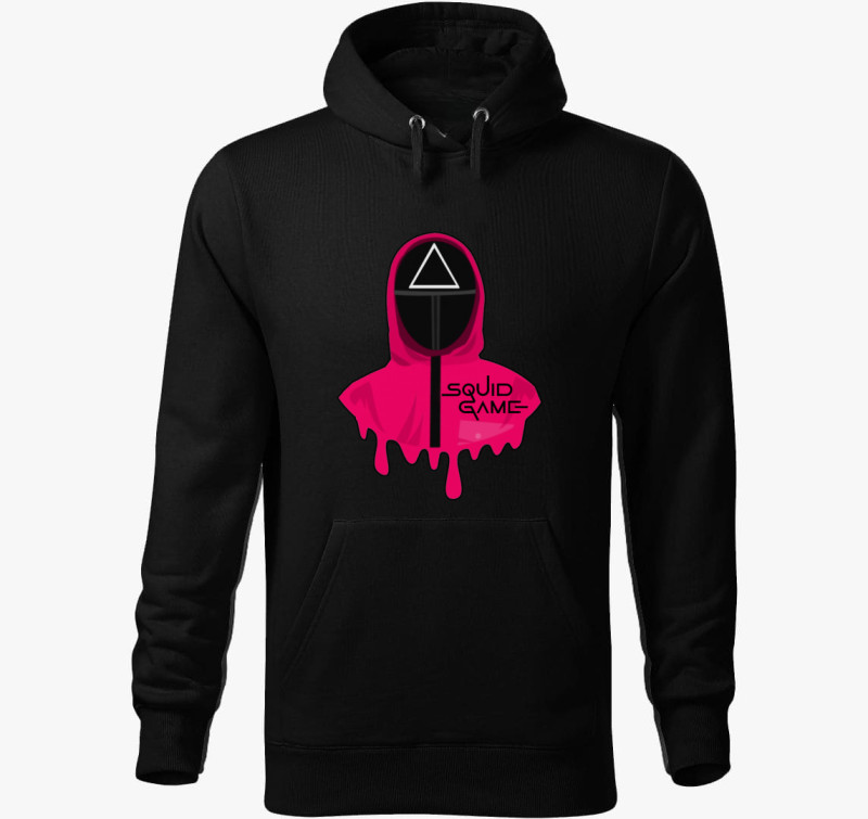 Squid Game Triangle Guard kapucnis pulóver — Fekete