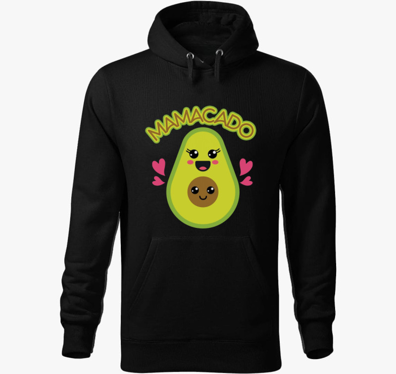 Mamacado kapucnis pulóver — Fekete