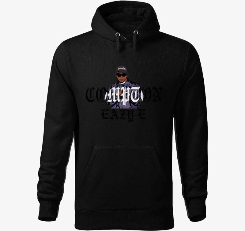 Eazy E Compton Art kapucnis pulóver — Fekete