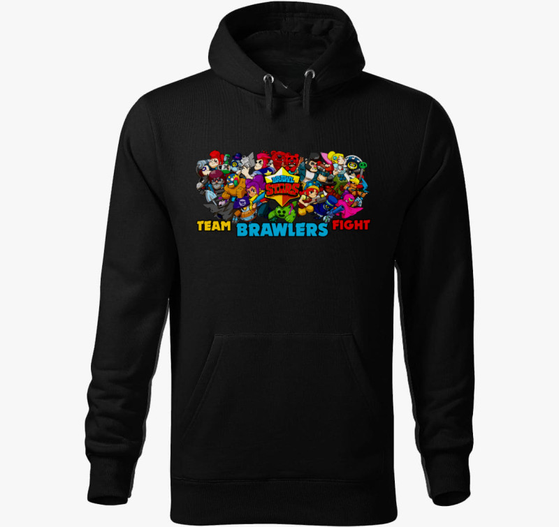 Brawl Stars - Team Brawlers Fight kapucnis pulóver — Fekete